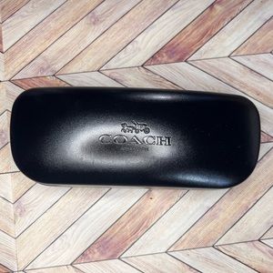 Coach black eyeglass hard clam shell case